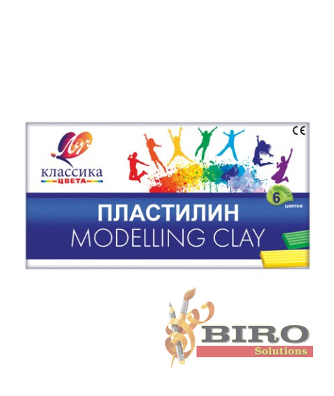 Pastă de modelat Klassika, 6 culori x 20 gr. + cutit